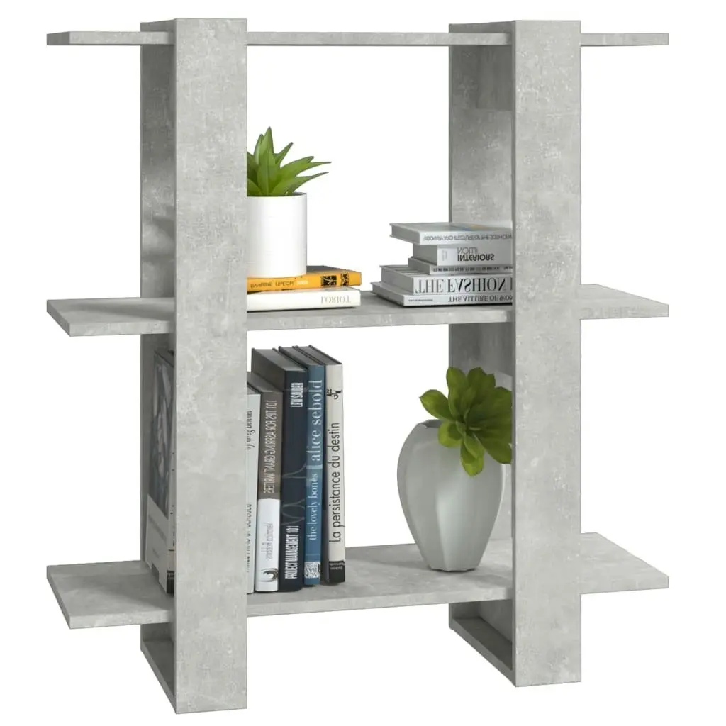 Book Cabinet/Room Divider Concrete Grey 80x30x87 cm 811587