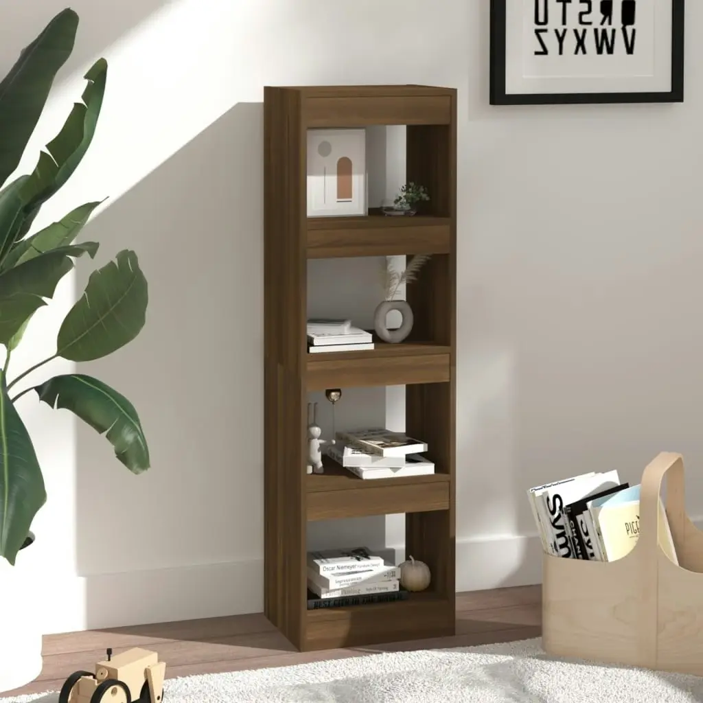 Book Cabinet/Room Divider Brown Oak 40x30x135 cm 813592