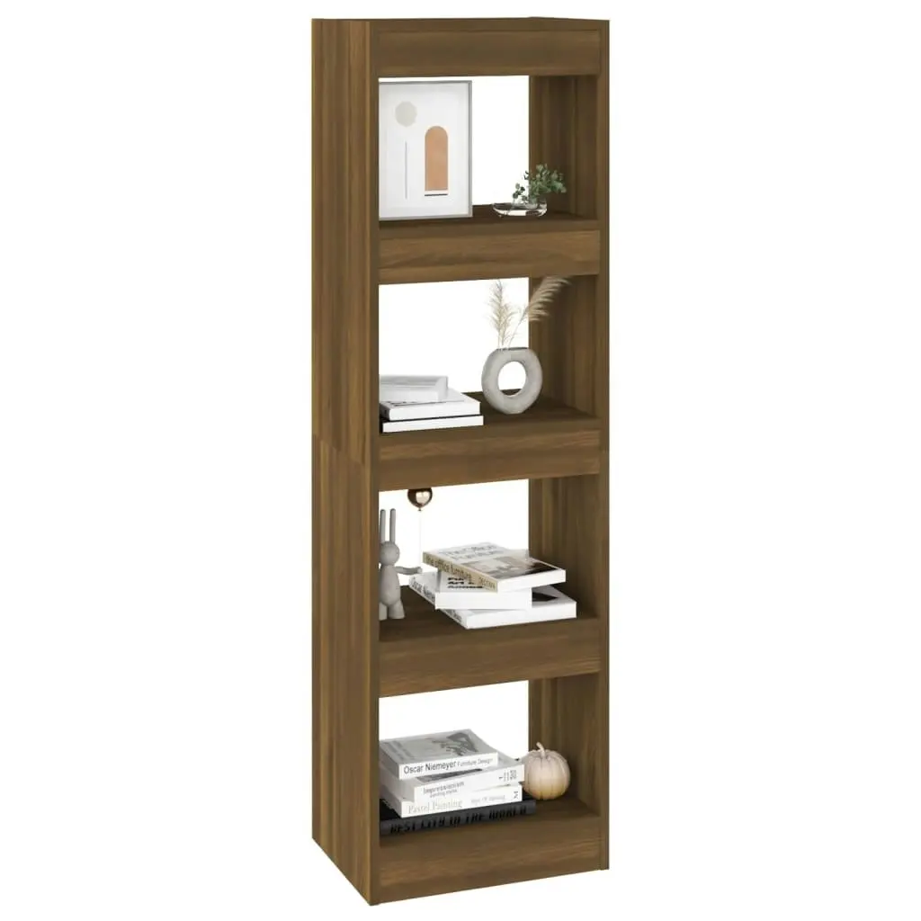 Book Cabinet/Room Divider Brown Oak 40x30x135 cm 813592