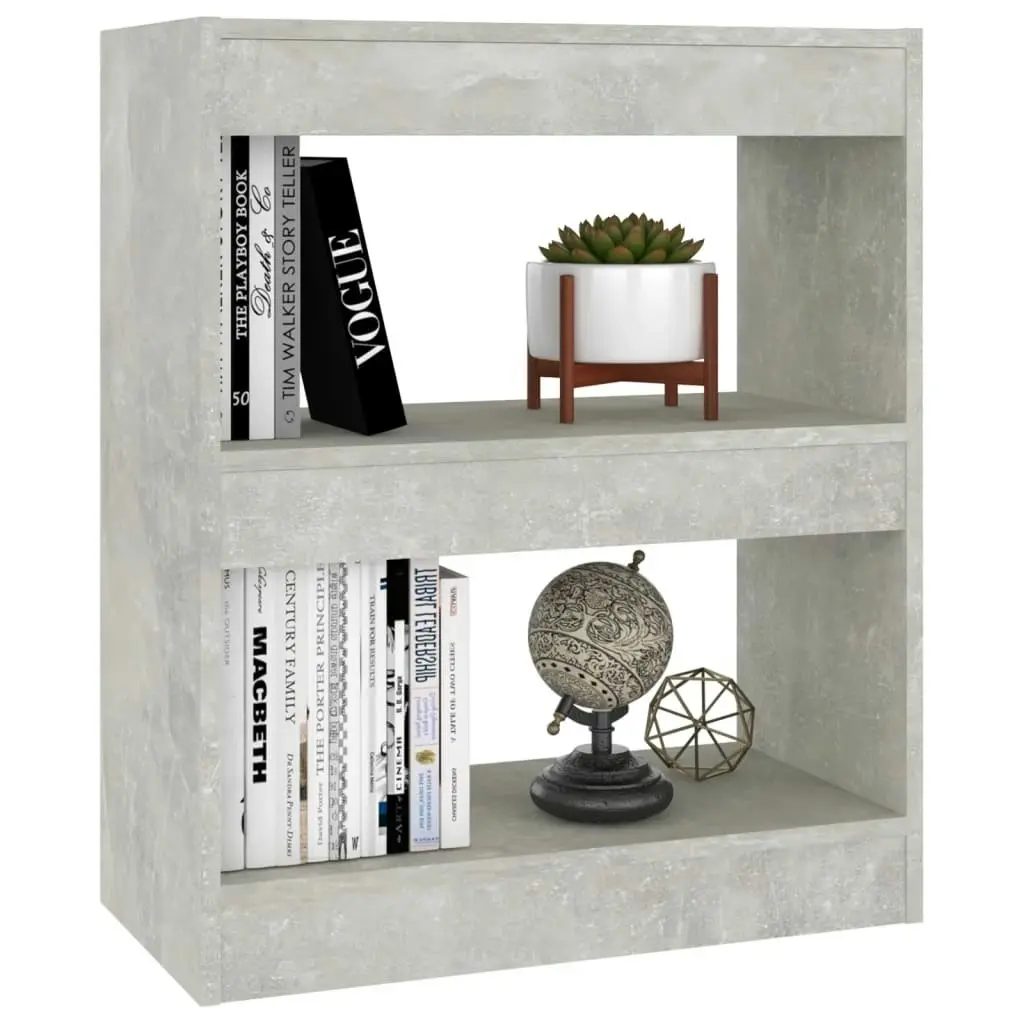 Book Cabinet/Room Divider Concrete Grey 60x30x72 cm 811650