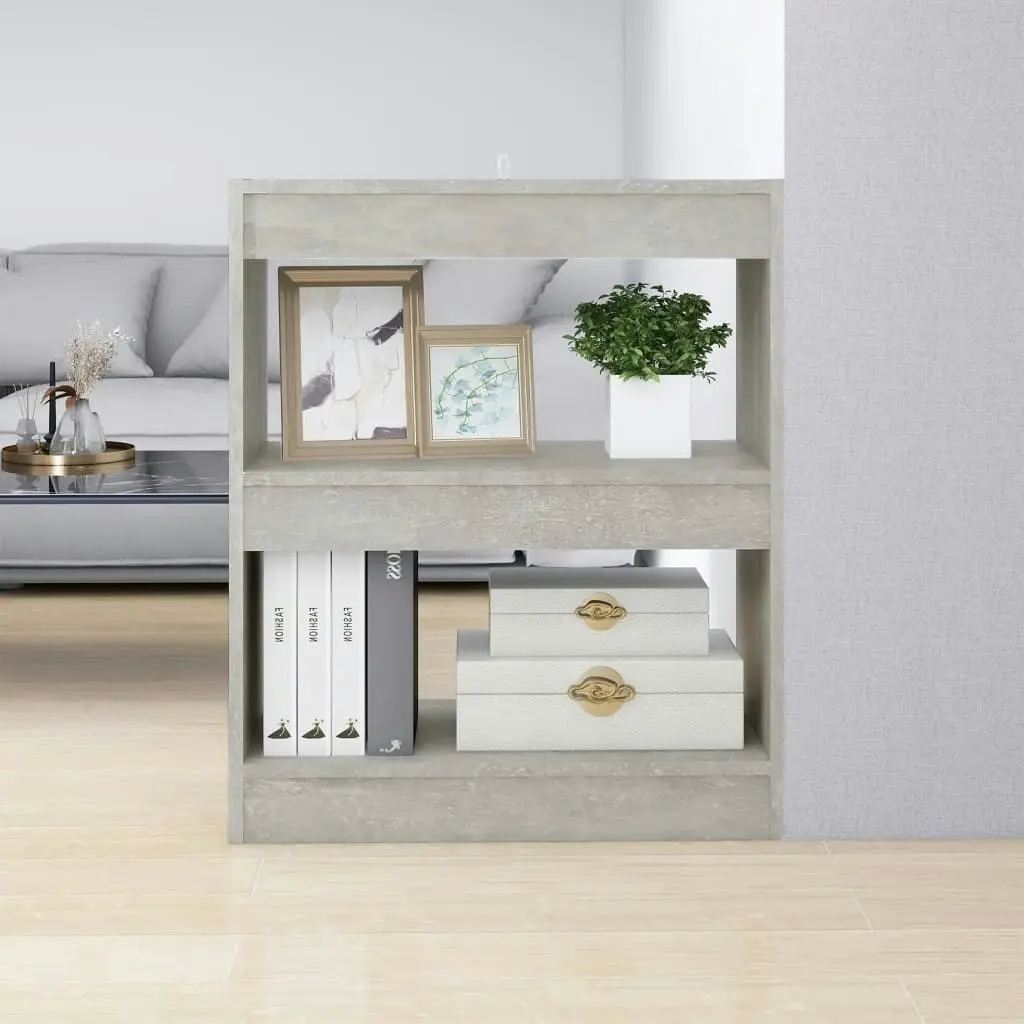 Book Cabinet/Room Divider Concrete Grey 60x30x72 cm 811650