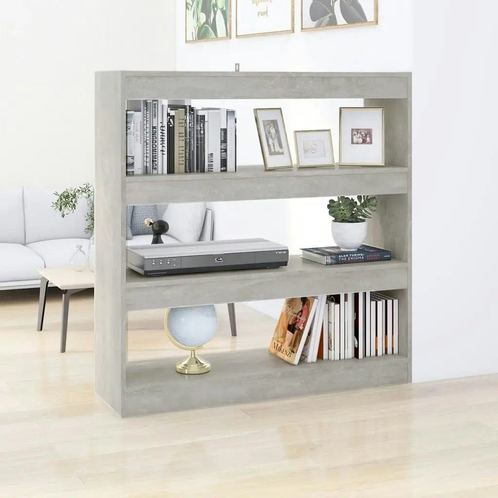 Book Cabinet/Room Divider Concrete Grey 100x30x103 cm 811749