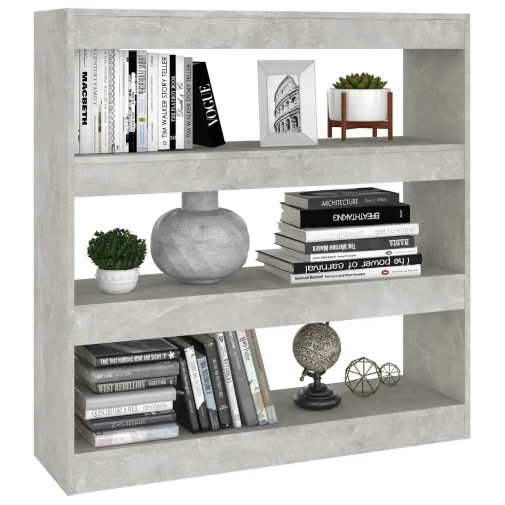 Book Cabinet/Room Divider Concrete Grey 100x30x103 cm 811749