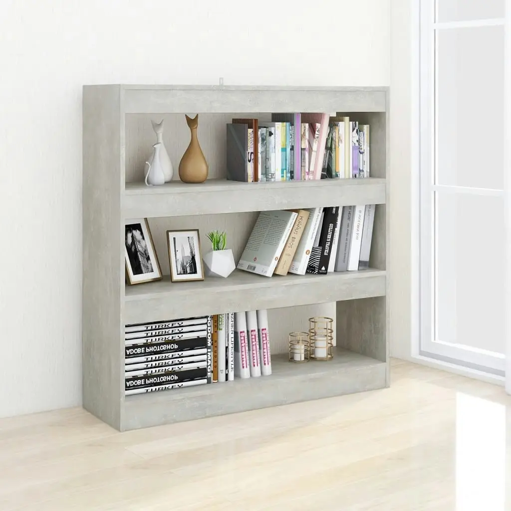 Book Cabinet/Room Divider Concrete Grey 100x30x103 cm 811749