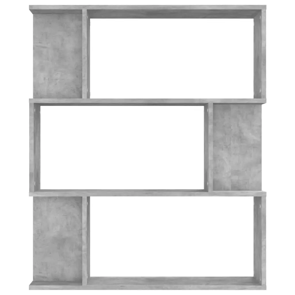 Book Cabinet/Room Divider Concrete Grey 80x24x96 cm Engineered Wood 800085