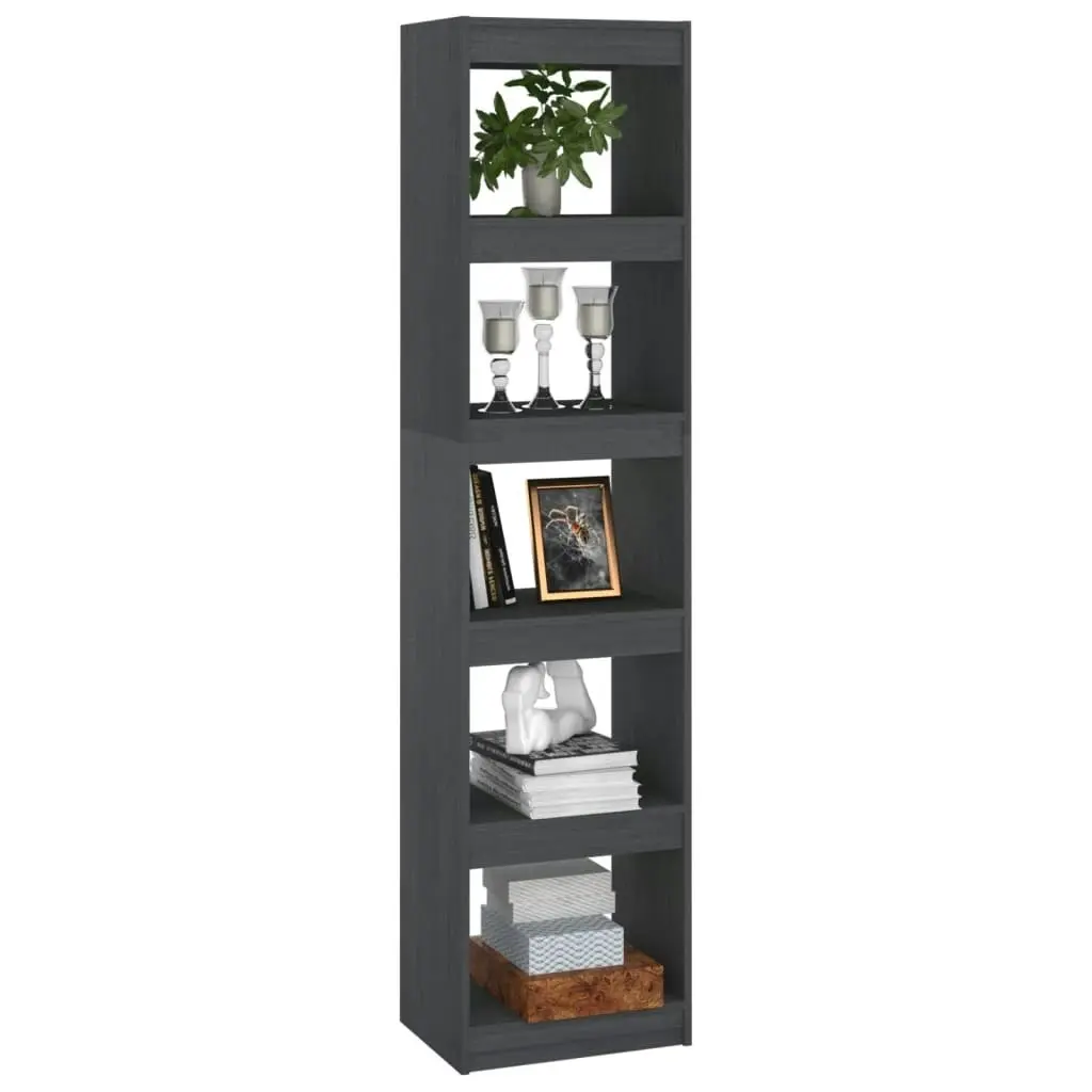 Book Cabinet/Room Divider Grey 40x30x167.5 cm Solid Pinewood 808150