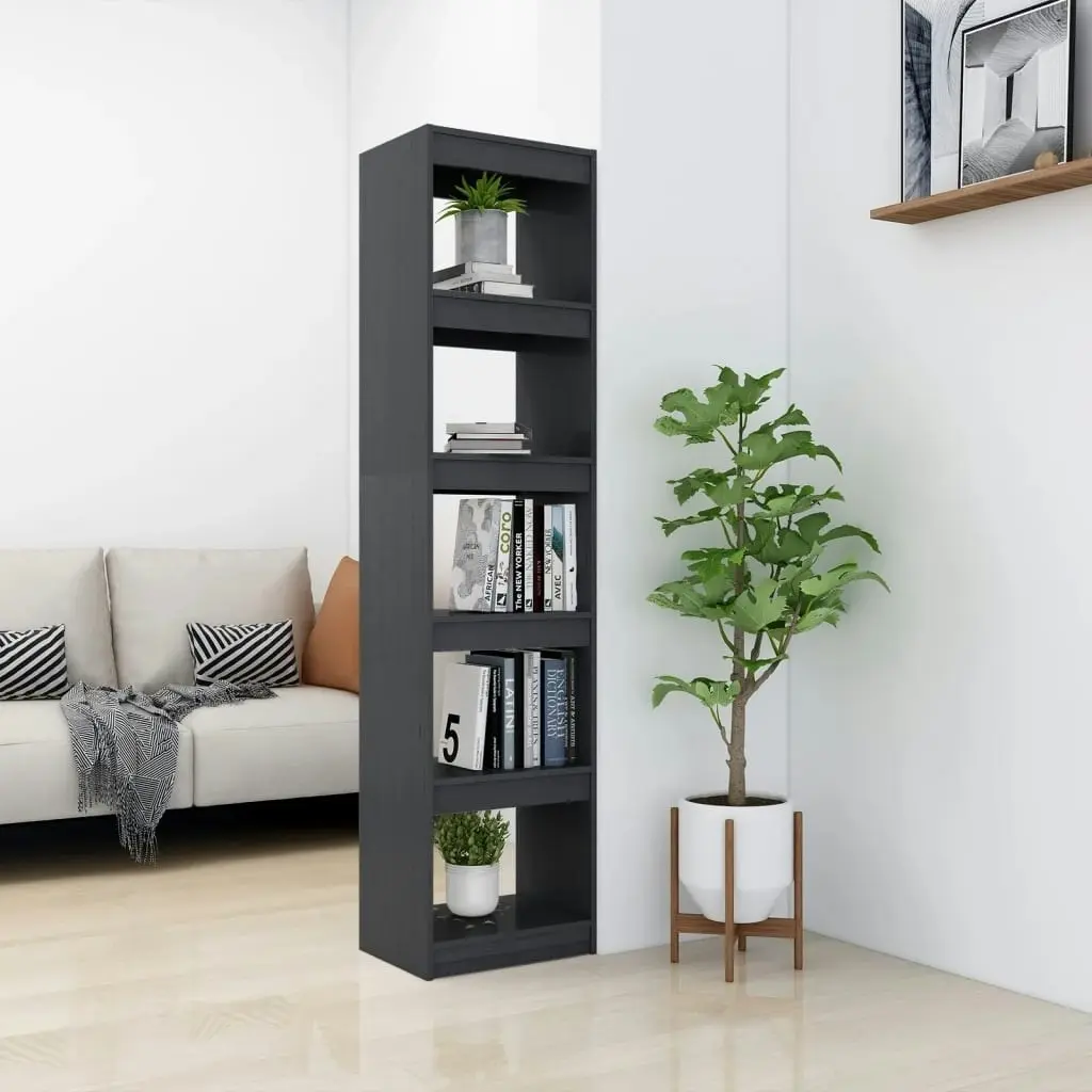 Book Cabinet/Room Divider Grey 40x30x167.5 cm Solid Pinewood 808150