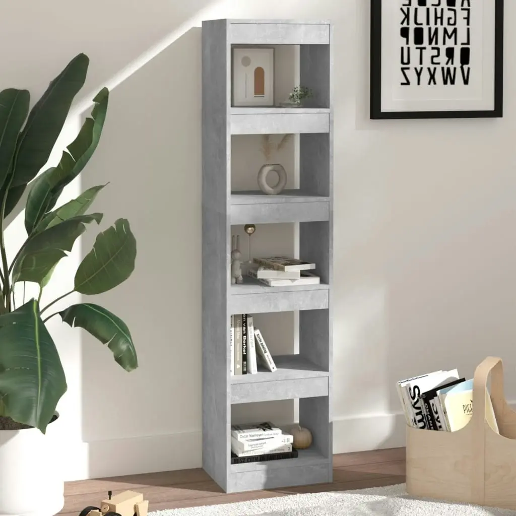 Book Cabinet/Room Divider Concrete Grey 40x30x166 cm 811632