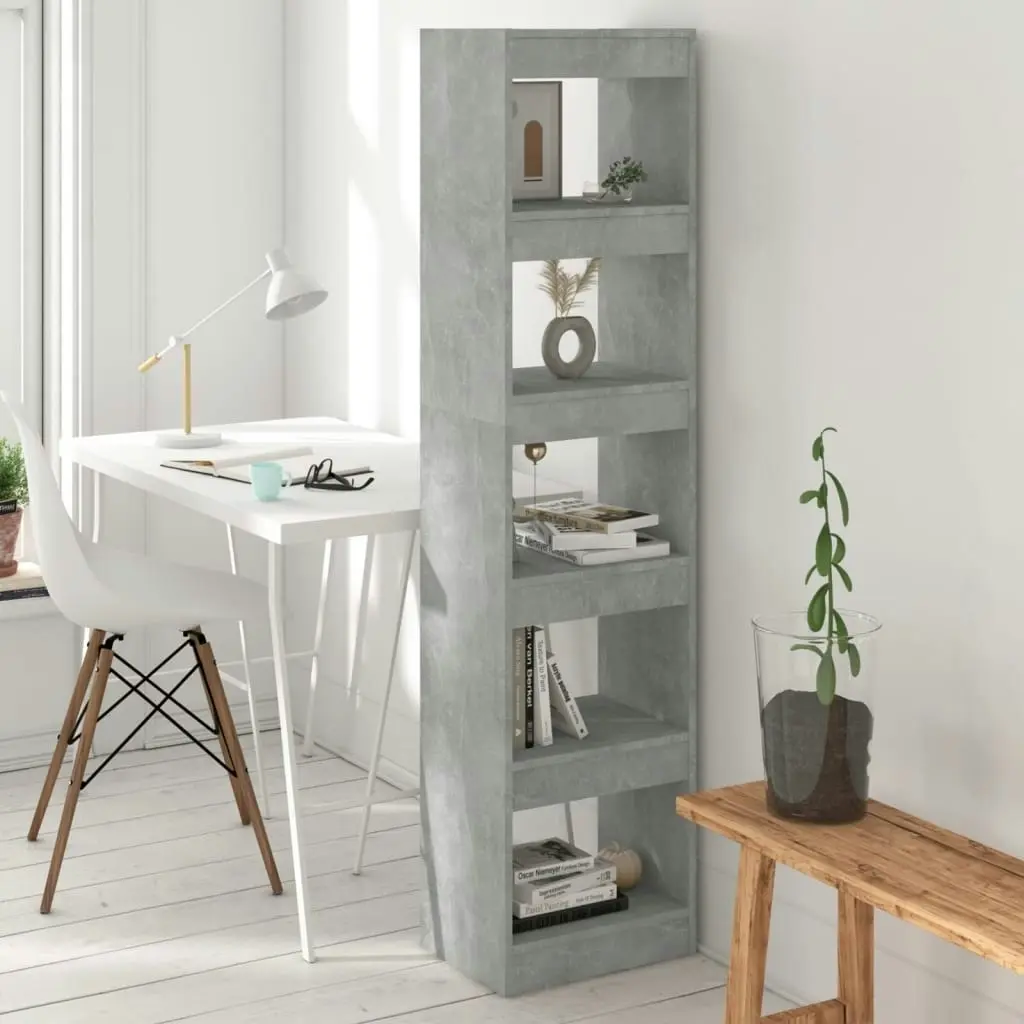 Book Cabinet/Room Divider Concrete Grey 40x30x166 cm 811632