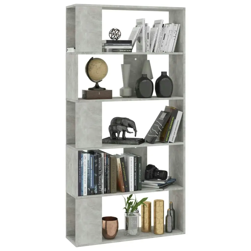 Book Cabinet/Room Divider Concrete Grey 80x24x159 cm Engineered Wood 800103