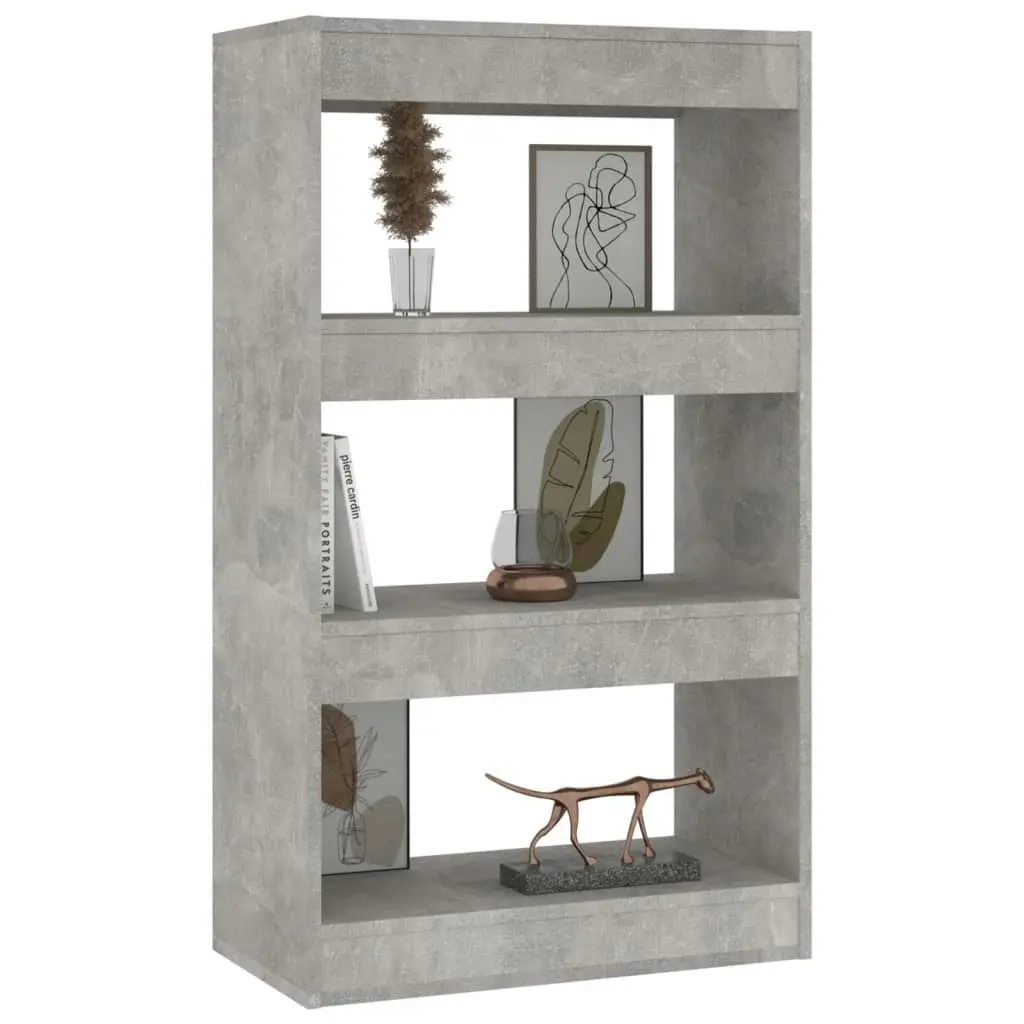 Book Cabinet/Room Divider Concrete Grey 60x30x103 cm Engineered Wood 811659