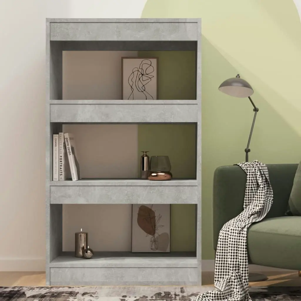 Book Cabinet/Room Divider Concrete Grey 60x30x103 cm Engineered Wood 811659