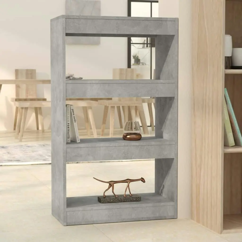 Book Cabinet/Room Divider Concrete Grey 60x30x103 cm Engineered Wood 811659