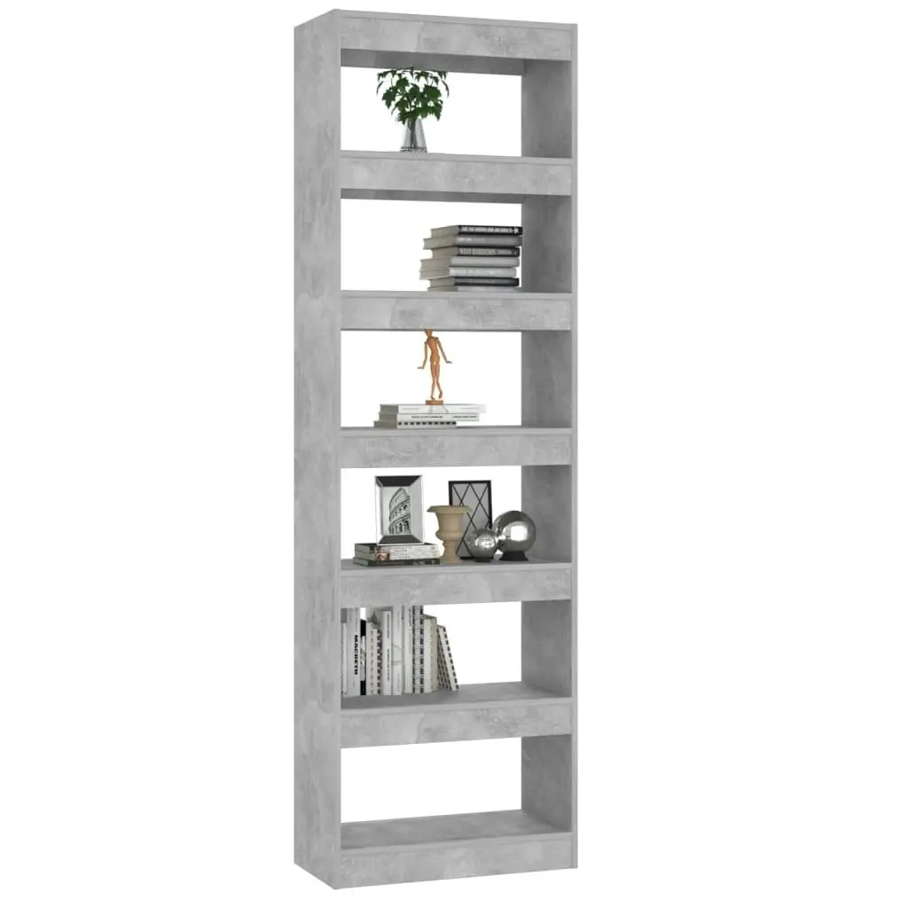 Book Cabinet/Room Divider Concrete Grey 60x30x198 cm 811686