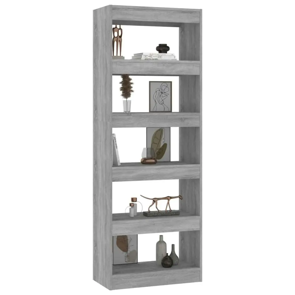 Book Cabinet/Room Divider Concrete Grey 60x30x166 cm Engineered Wood 811677