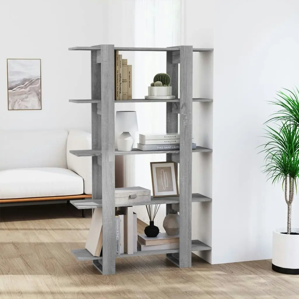 Book Cabinet/Room Divider Grey Sonoma 100x30x160 cm 813561