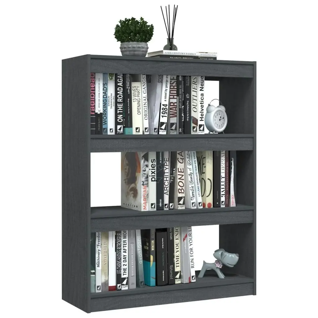 Book Cabinet/Room Divider Grey 100x30x103 cm Solid Pinewood 808215