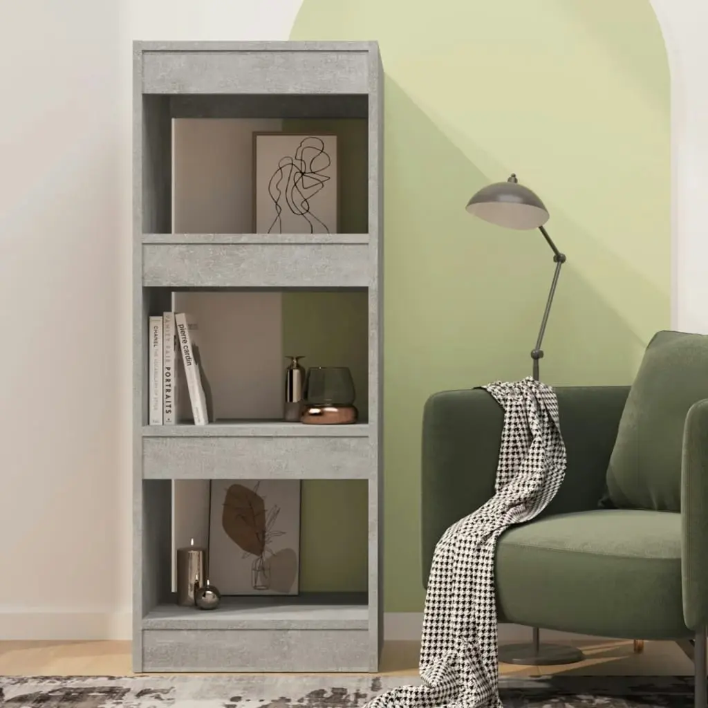 Book Cabinet/Room Divider Concrete Grey 40x30x103 cm Engineered Wood 811614