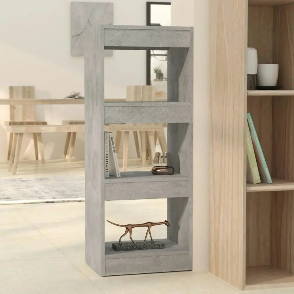 Book Cabinet/Room Divider Concrete Grey 40x30x103 cm Engineered Wood 811614