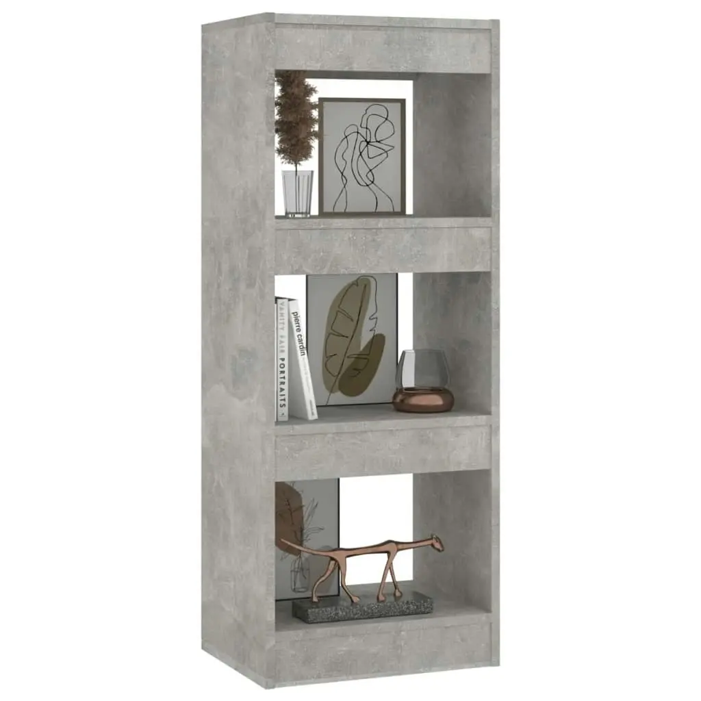 Book Cabinet/Room Divider Concrete Grey 40x30x103 cm Engineered Wood 811614