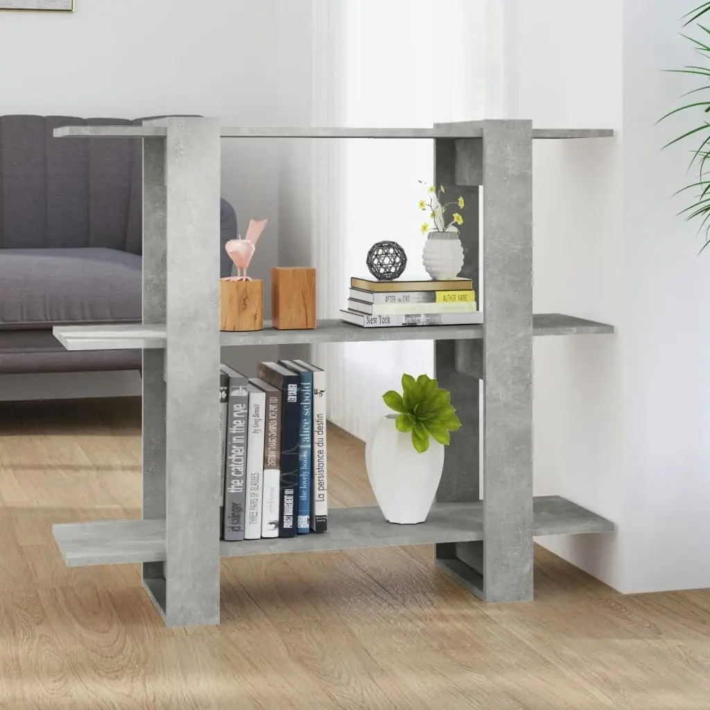 Book Cabinet/Room Divider Concrete Grey 100x30x87 cm 811551