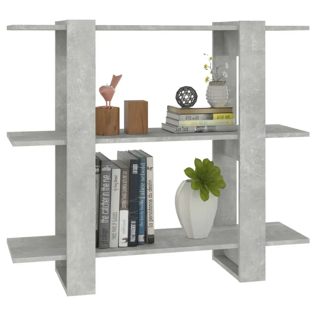 Book Cabinet/Room Divider Concrete Grey 100x30x87 cm 811551