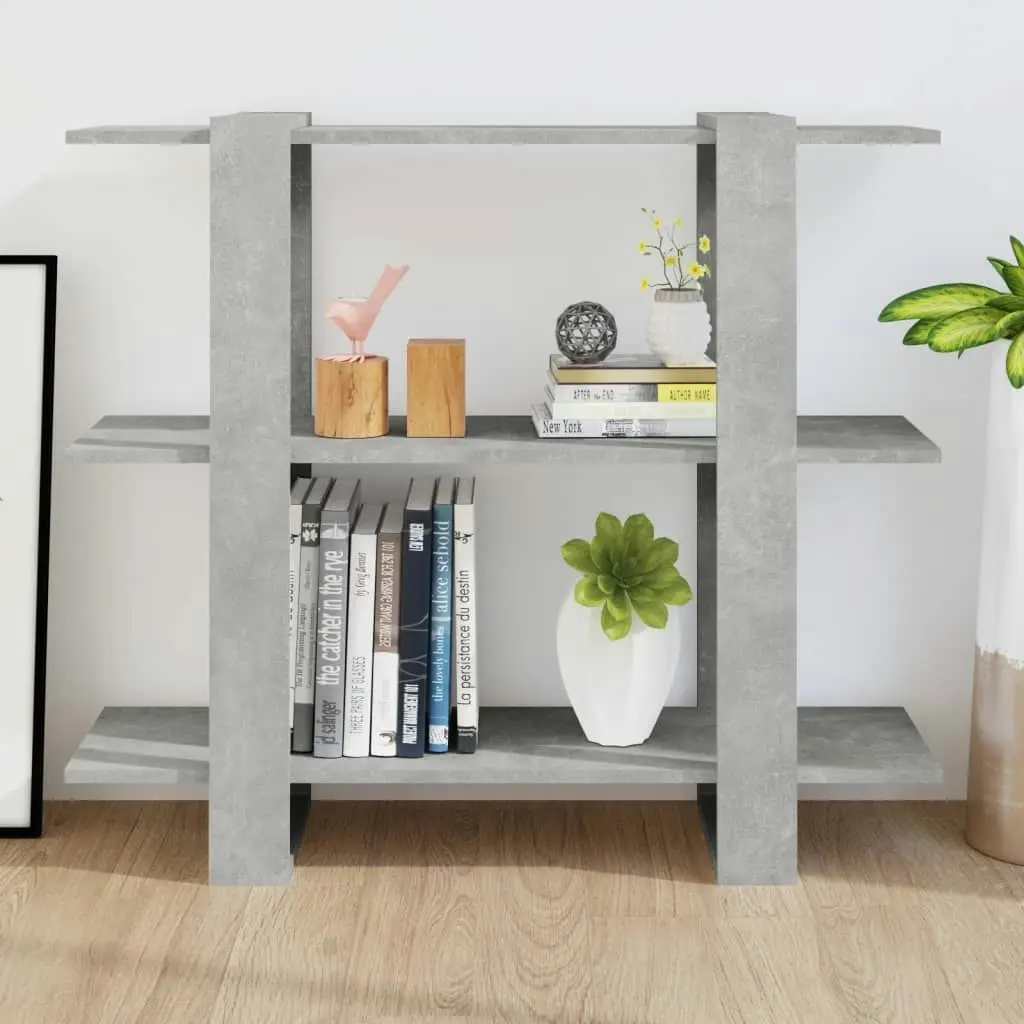 Book Cabinet/Room Divider Concrete Grey 100x30x87 cm 811551