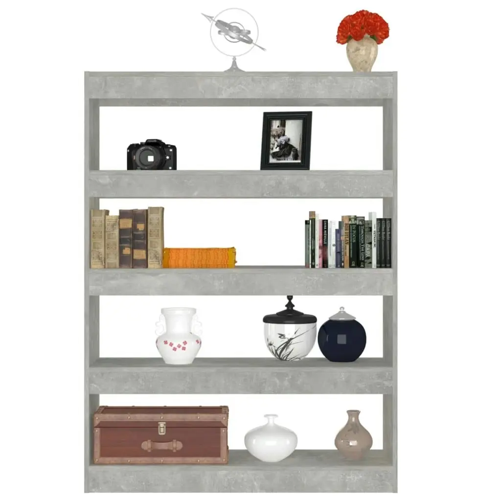 Book Cabinet/Room Divider Concrete Grey 100x30x135 cm 811758