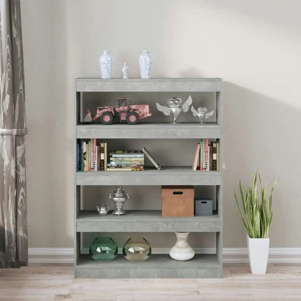 Book Cabinet/Room Divider Concrete Grey 100x30x135 cm 811758