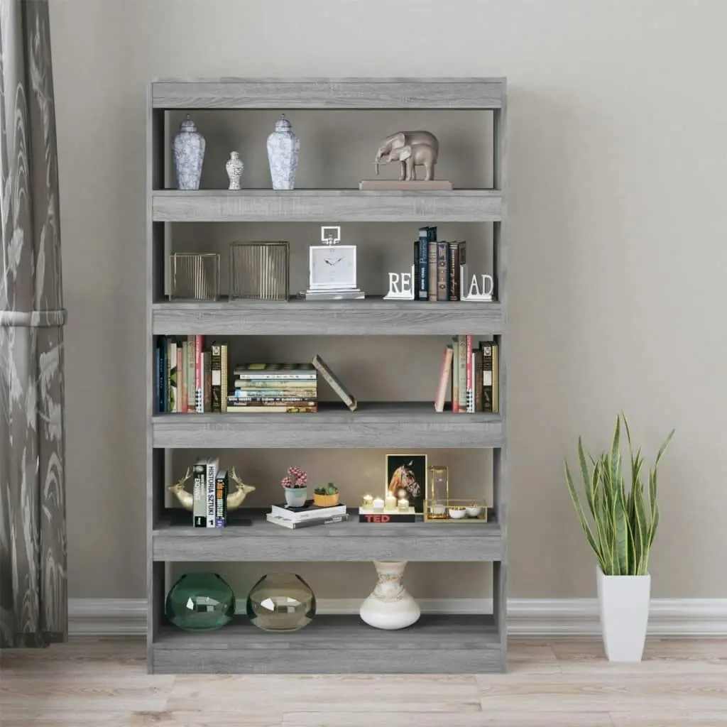 Book Cabinet/Room Divider Grey Sonoma 100x30x166 cm 813639