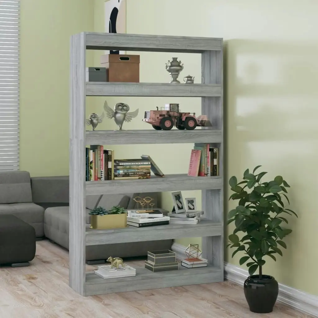 Book Cabinet/Room Divider Grey Sonoma 100x30x166 cm 813639