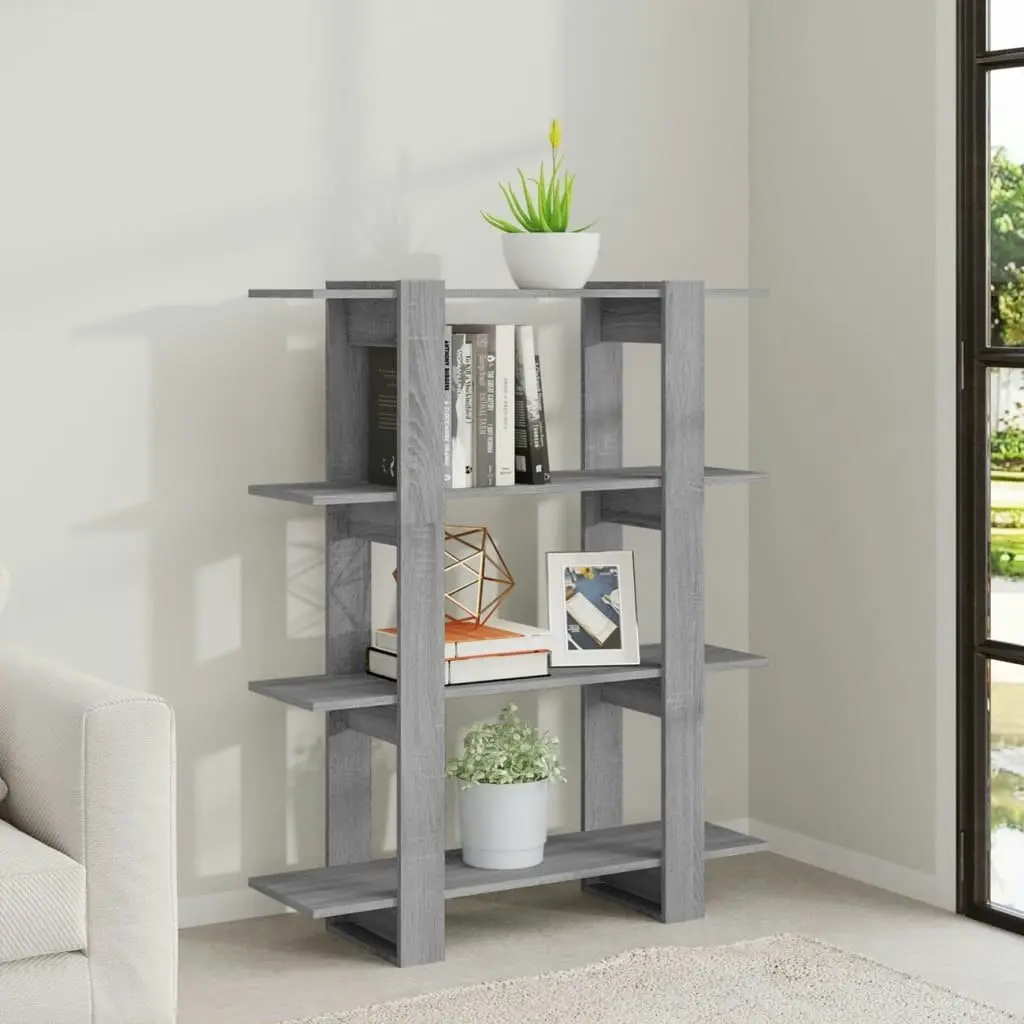 Book Cabinet/Room Divider Grey Sonoma 100x30x123.5 cm 813564