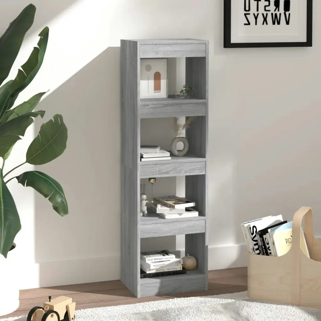 Book Cabinet/Room Divider Grey Sonoma 40x30x135 cm 813591