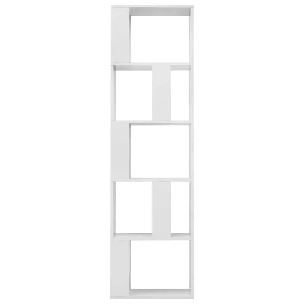 Book Cabinet/Room Divider High Gloss White 45x24x159 cm Engineered Wood 800114