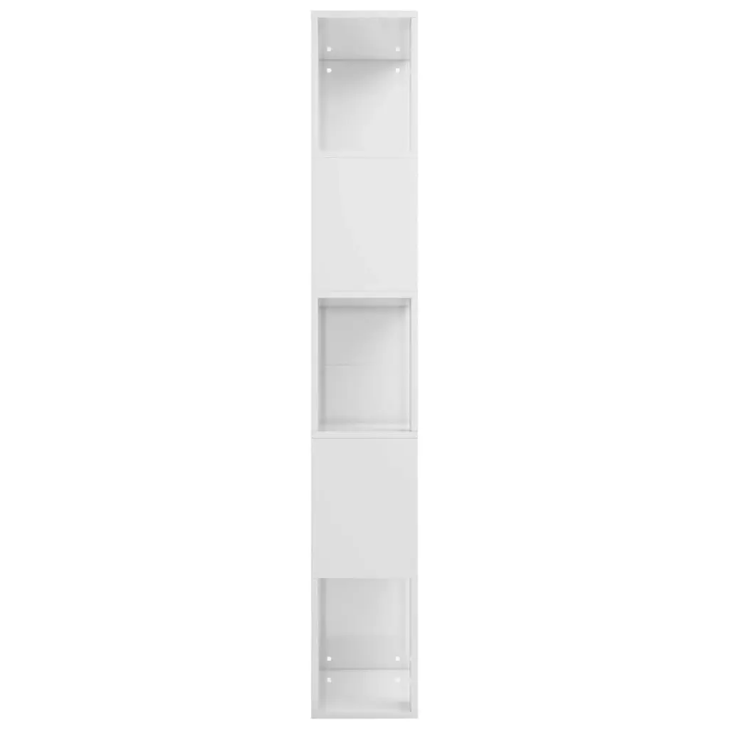 Book Cabinet/Room Divider High Gloss White 45x24x159 cm Engineered Wood 800114