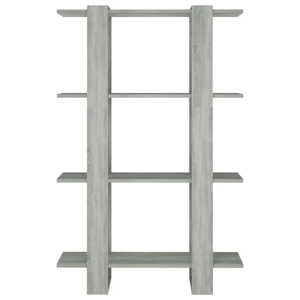 Book Cabinet/Room Divider Grey Sonoma 80x30x123.5 cm 813576