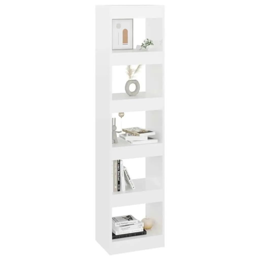 Book Cabinet/Room Divider High Gloss White 40x30x166 cm 811634