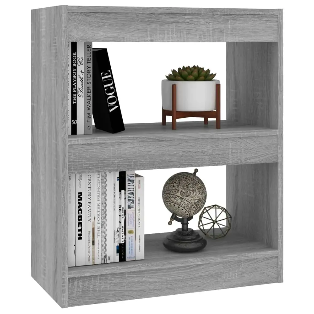 Book Cabinet/Room Divider Grey Sonoma 60x30x72 cm 813600