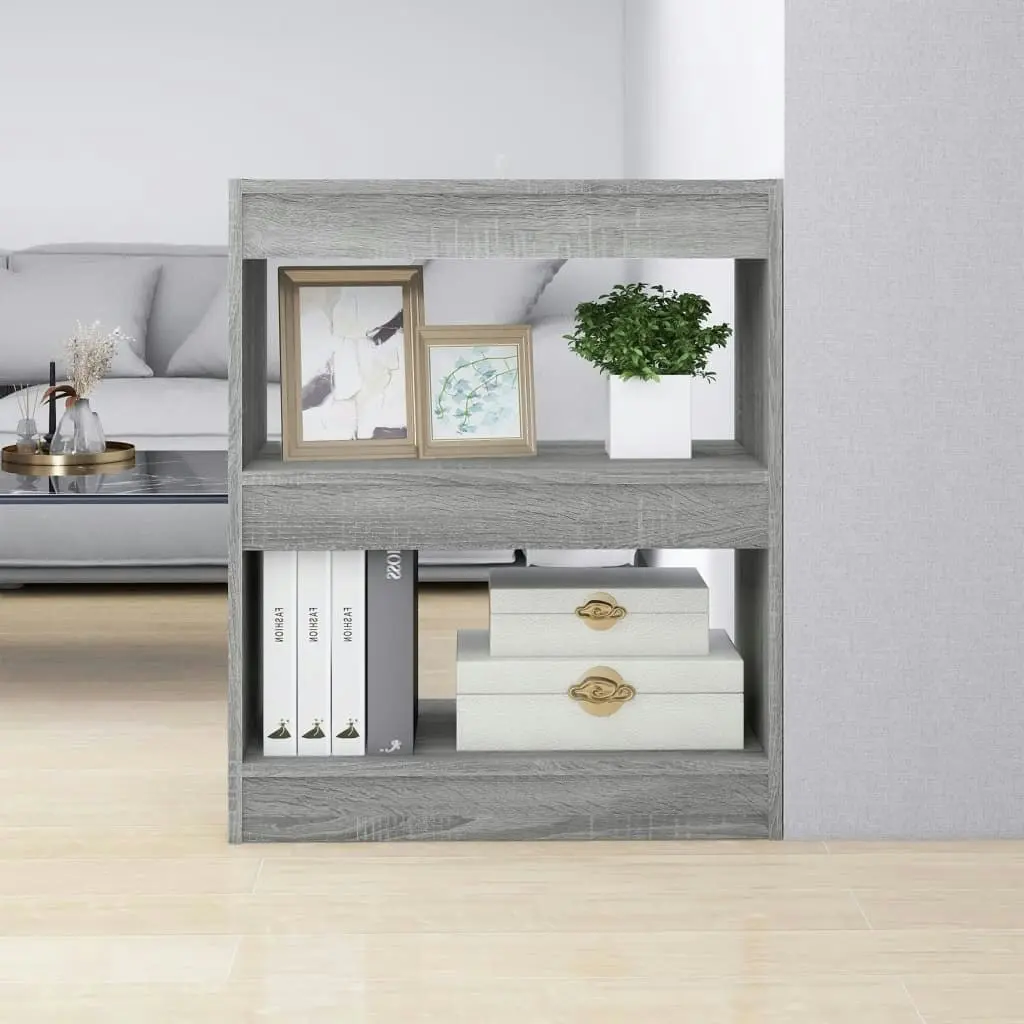 Book Cabinet/Room Divider Grey Sonoma 60x30x72 cm 813600