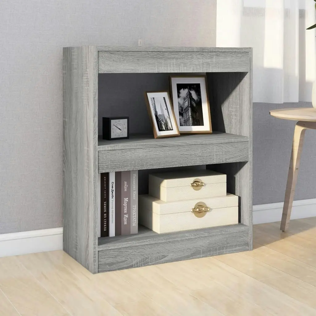 Book Cabinet/Room Divider Grey Sonoma 60x30x72 cm 813600