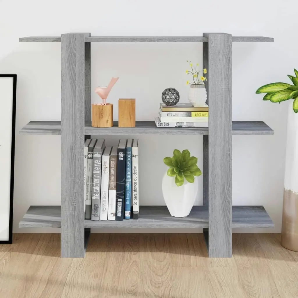 Book Cabinet/Room Divider Grey Sonoma 100x30x87 cm 813567