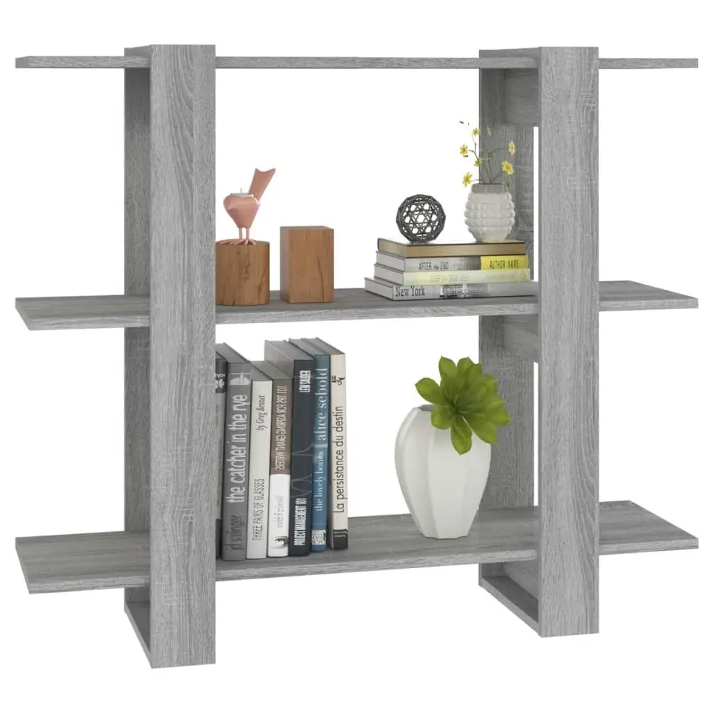 Book Cabinet/Room Divider Grey Sonoma 100x30x87 cm 813567