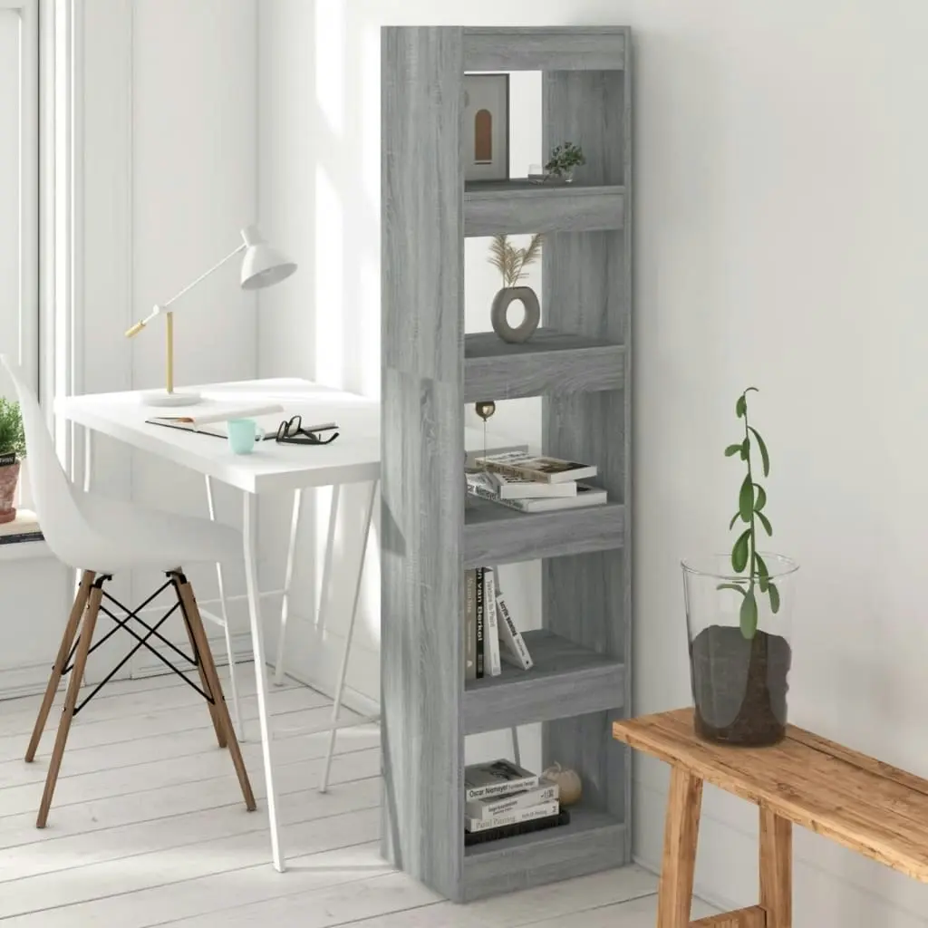 Book Cabinet/Room Divider Grey Sonoma 40x30x166 cm 813594