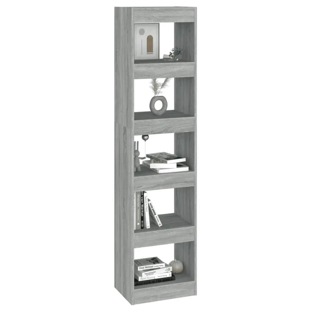 Book Cabinet/Room Divider Grey Sonoma 40x30x166 cm 813594