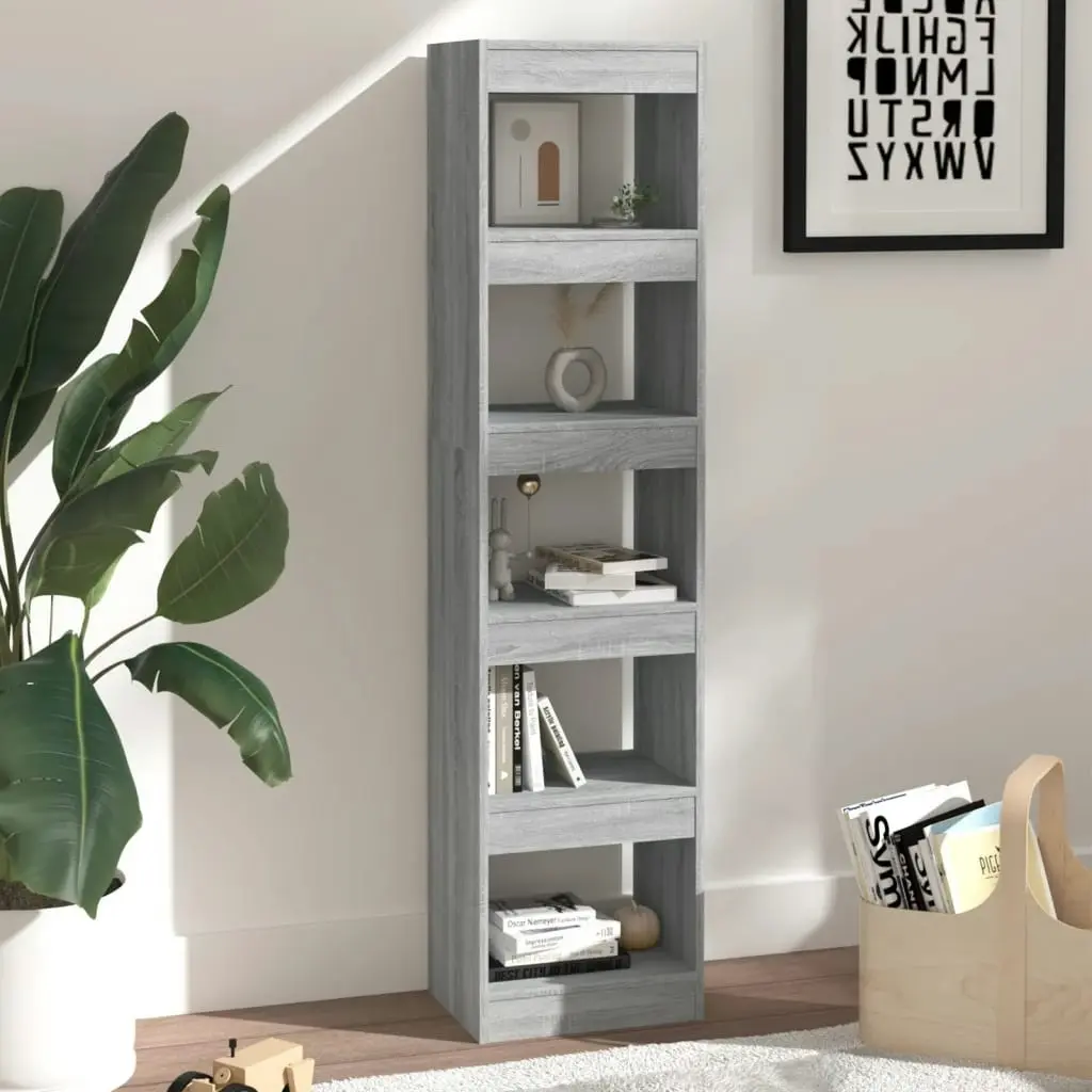 Book Cabinet/Room Divider Grey Sonoma 40x30x166 cm 813594