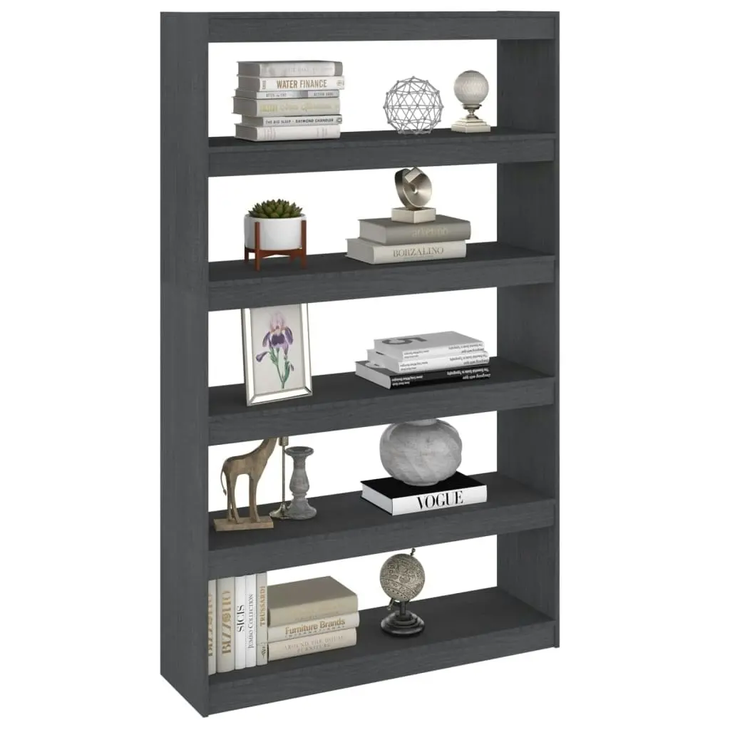 Book Cabinet/Room Divider Grey 100x30x167.5 cm Solid Pinewood 808225