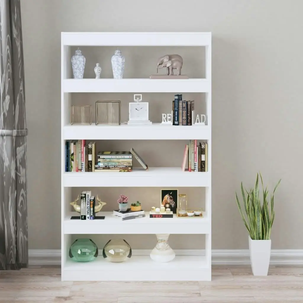 Book Cabinet/Room Divider High Gloss White 100x30x166 cm 811769