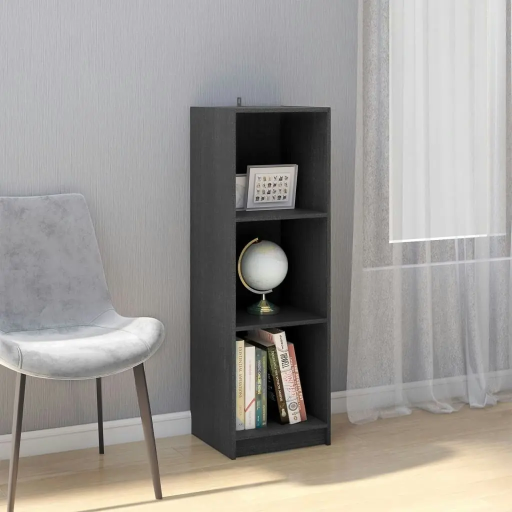 Book Cabinet/Room Divider Grey 36x33x110 cm Solid Pinewood 809938