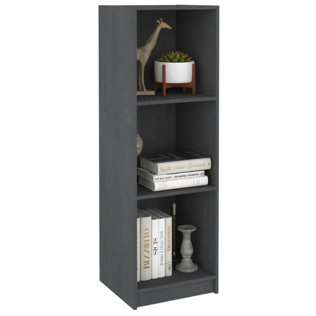 Book Cabinet/Room Divider Grey 36x33x110 cm Solid Pinewood 809938