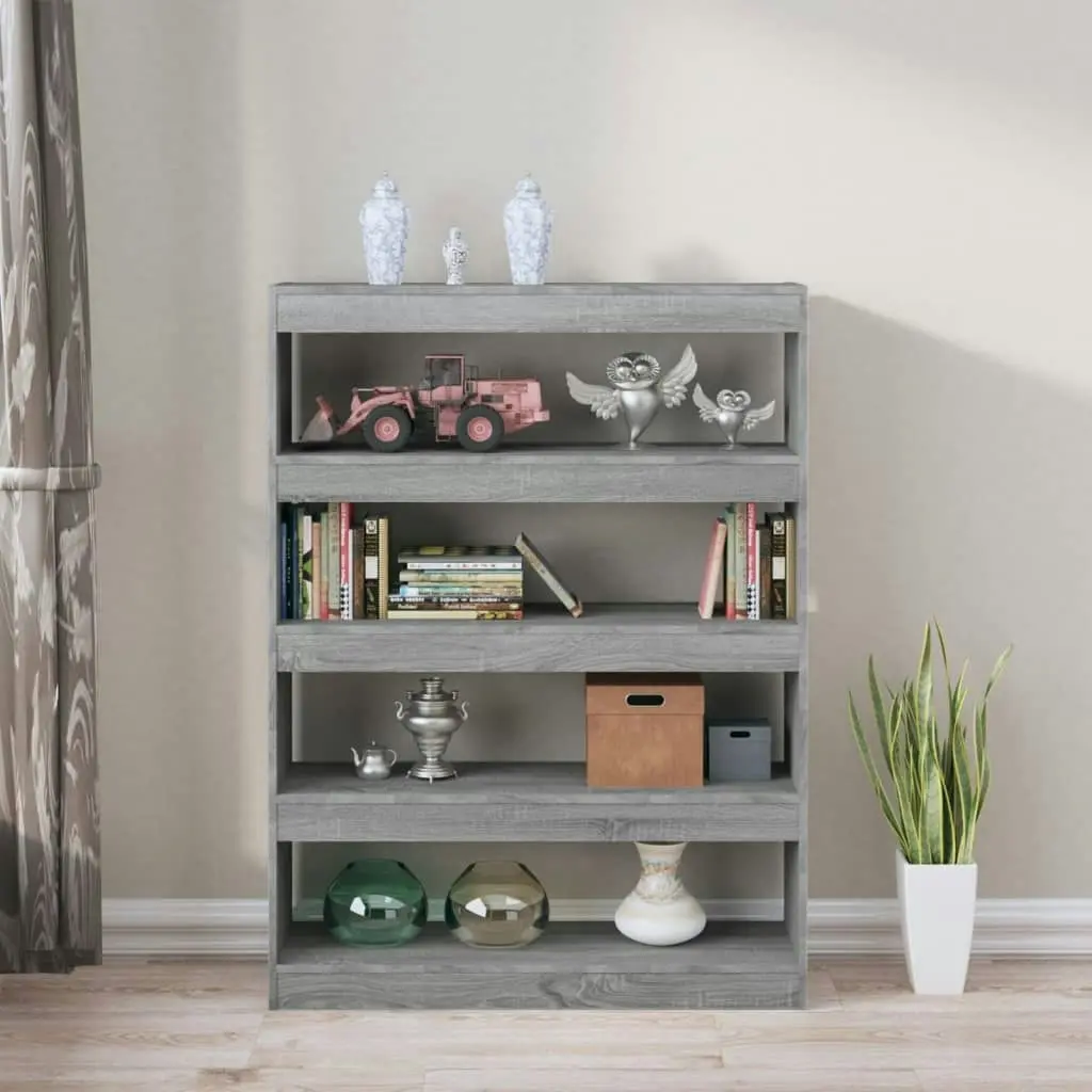 Book Cabinet/Room Divider Grey Sonoma 100x30x135 cm 813636